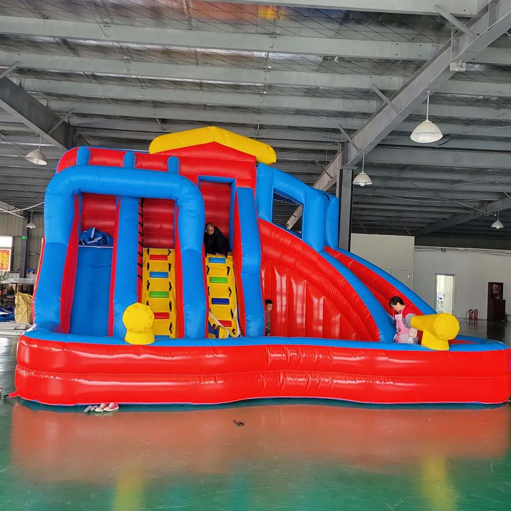 Inflatable Water Slide for Kids Blow Up Crocodile Bouncer House with Water Cannon Splash Pool Backyard Summer Water Play Center