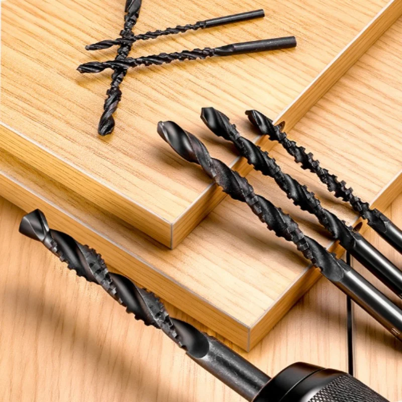 ชุดดอกสว่าน HSS 7 ชิ้น ดอกสว่านเกลียว 3-10 มม. ดอกสว่านเซาะร่องแบบมีฟัน ดอกสว่านแบบเกลียว ดอกสว่านคอมโพสิต