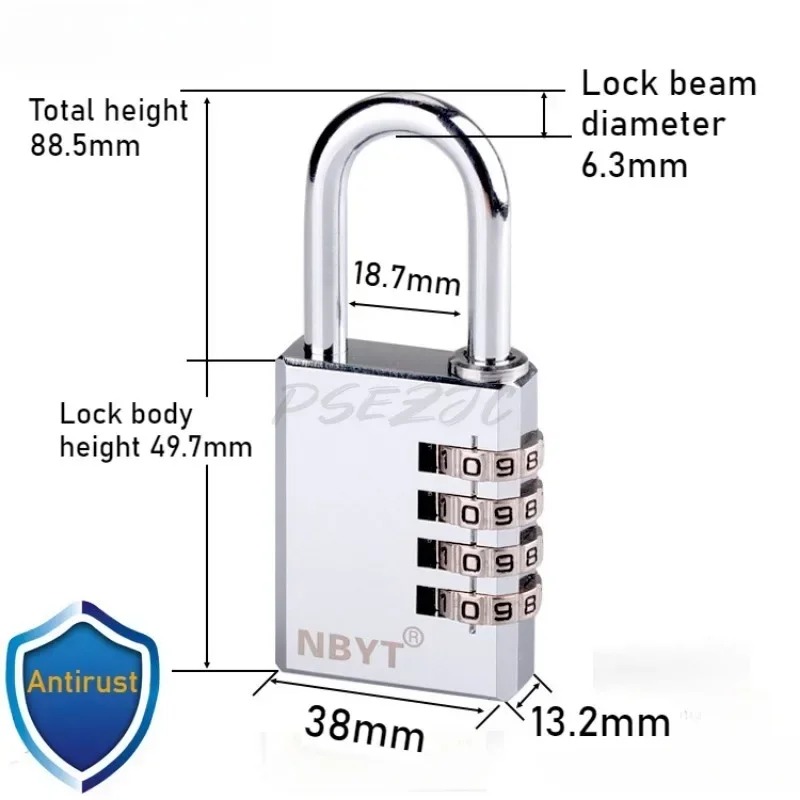 Household Waterproof and Rust Proof 38mm Password Padlock Anti-theft and Durable Special Door Car Padlock