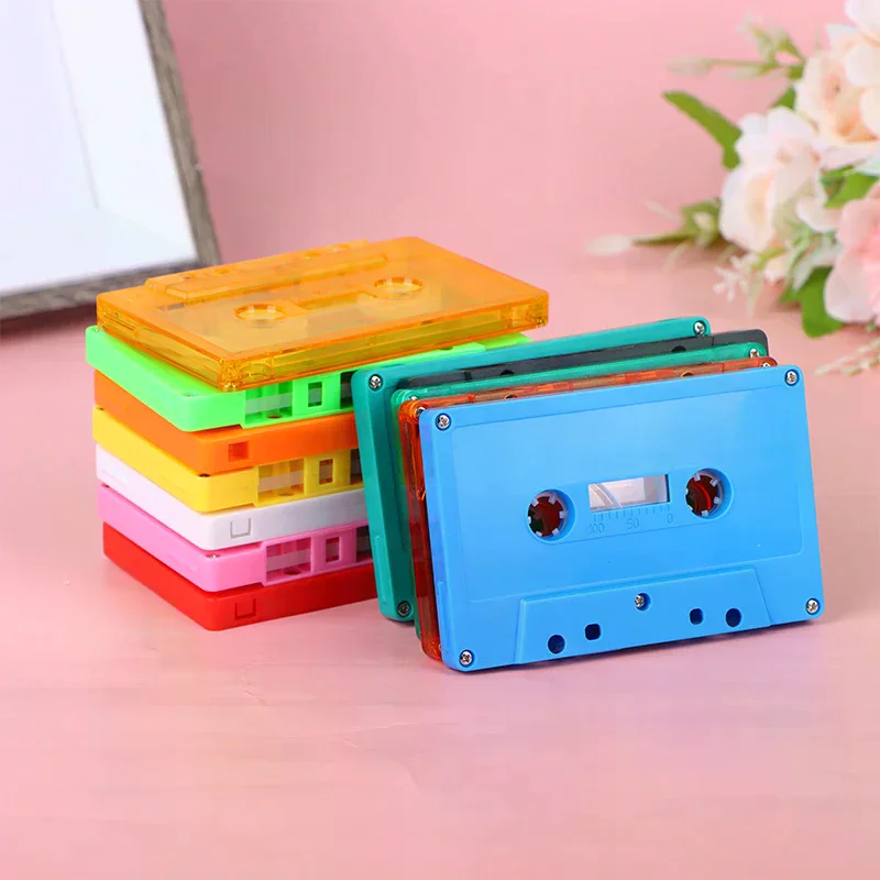 1Pc Color Blank Tape Case Audio Magnetic Audio Recording Cassette Tape Shell Empty Reel To Reel Cassette(no Tape Core)