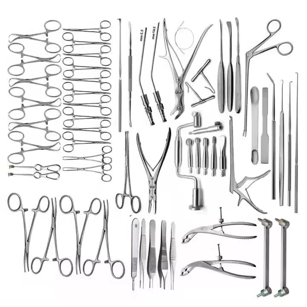 2026 NEW Azicon's 133 Pcs Neuro Surgery Instruments Set Cranial Spinal Neurosurgical Brain Tumors Procedure Surgery Instruments
