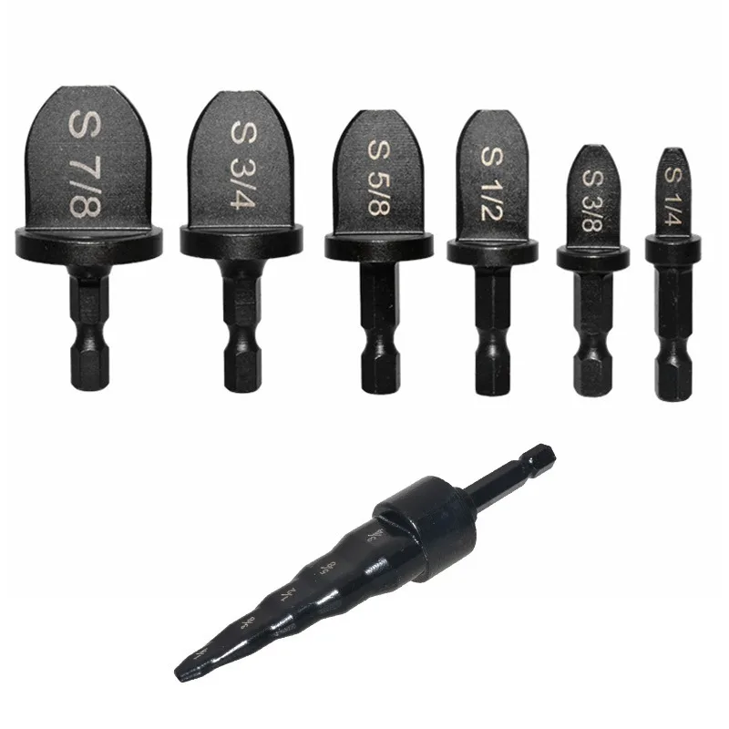6‑Pcs Triangle Handle Tube Expander Black Imperial AC Copper Pipe Flaring Expanding Tool Kit For Air Conditioner