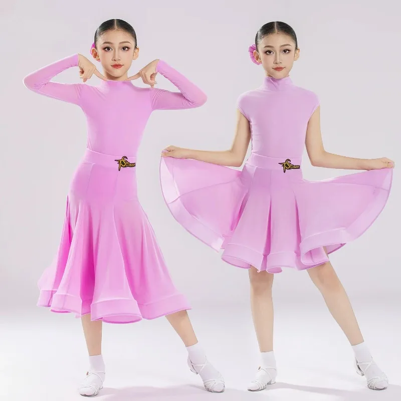 Latin dance modern dance regulation attire for children's girls professional performance costume class uniform standard attire