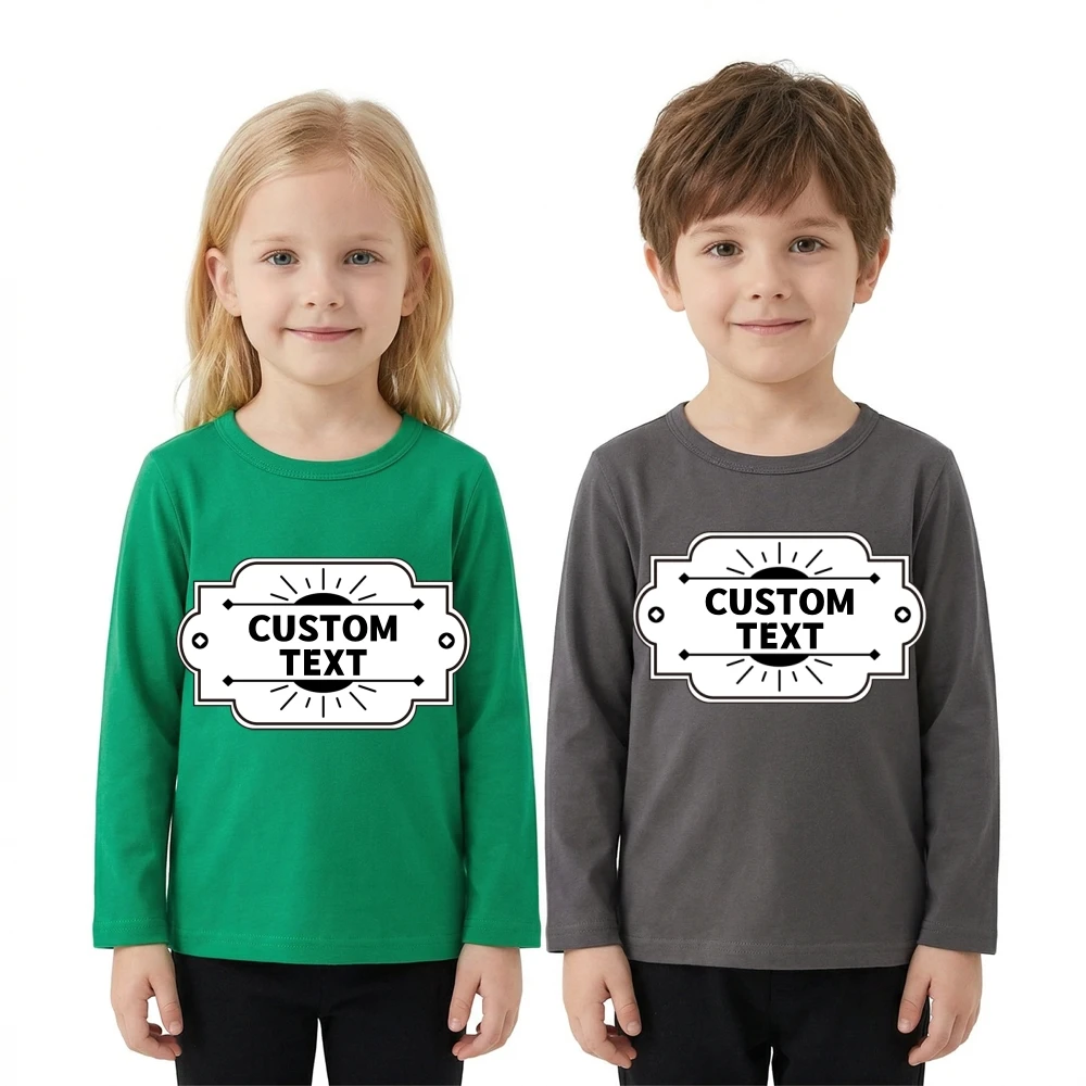 

Custom Saying T-shirt Boy Girl Birthday Gift Personalized Toddler Tshirt Customized Name Design Logo Photo Neutral Kids Outfit