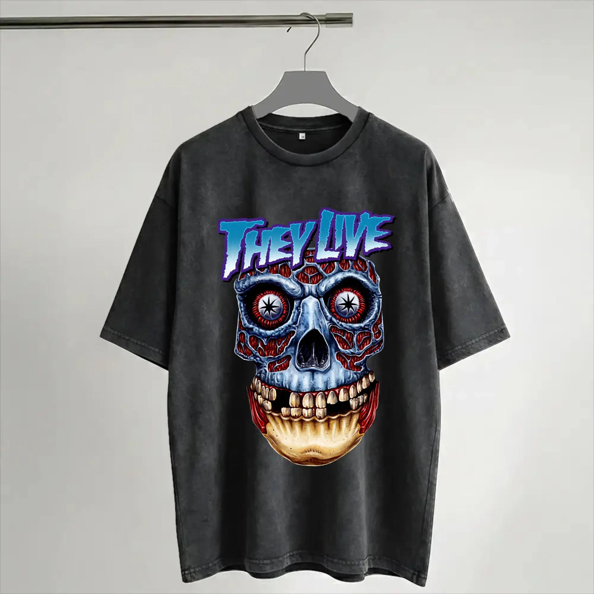 They Live, John carpenter Washed T Shirt Streetwear Hip Hop Fashion T-Shirts  Tees Tops for Men Women Short Sleeve High Street