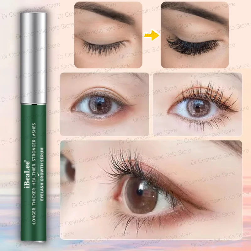 Schnelles Wimpernwachstumsserum, 7 Tage natürlicher Wimpernverstärker, längere, vollere, dickere, lockige Wimpernbehandlung, Augenpflegeprodukte, Make-up