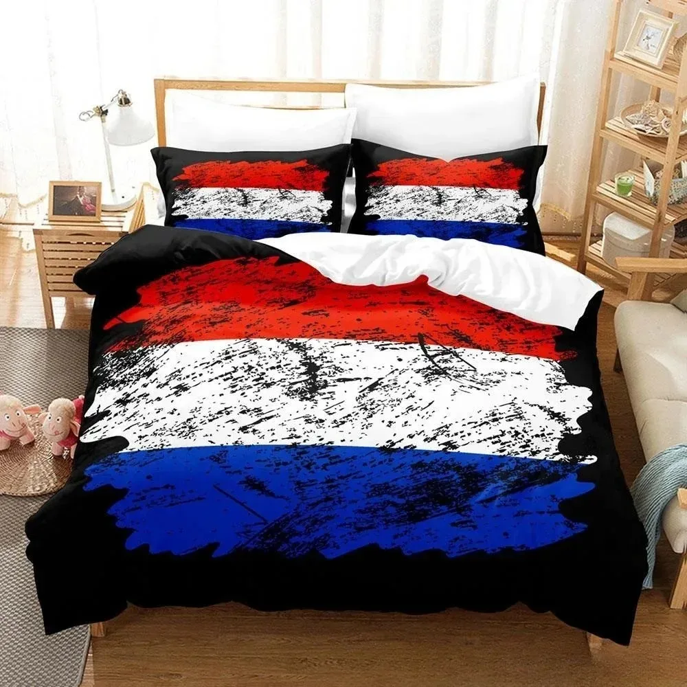 3D Print Bed Sheet Sets Netherlands flag Bedding Set Single Twin Full Queen King Size Bed Set Adult Kid Bedroom Duvetcover Sets