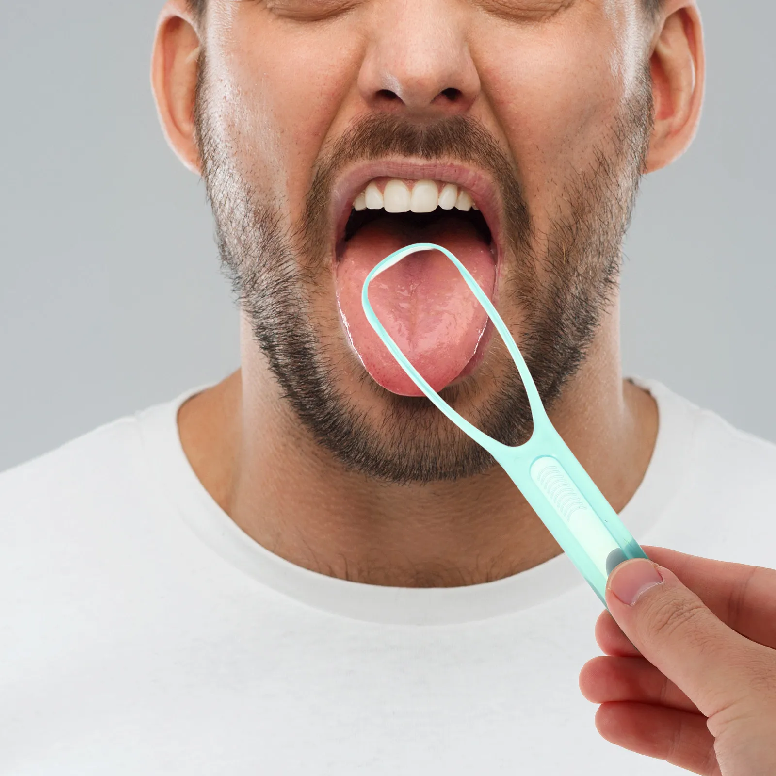 2Pcs Tongue Scraper Tongue Cleaning Brush Oral Care Tool Effective Bad Breath Cleaner for Adults Children Tounge Scraper