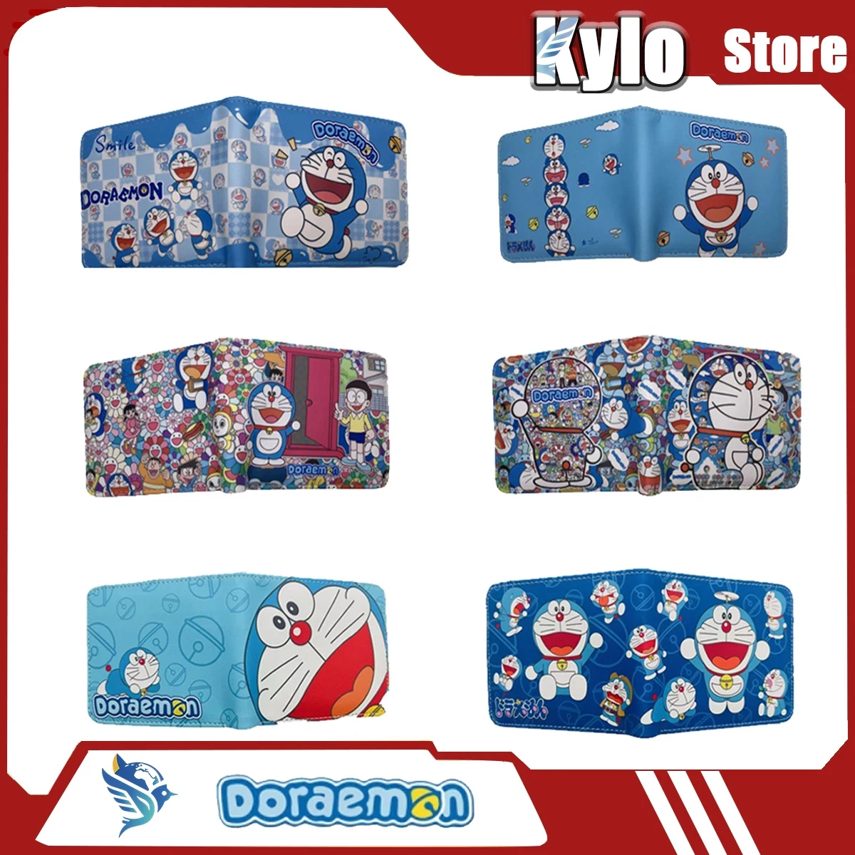 

Новый кошелек для монет Doraemon для студентов и студенток, милый мультяшный кошелек из искусственной кожи в японском стиле с высоким уровнем внешнего вида