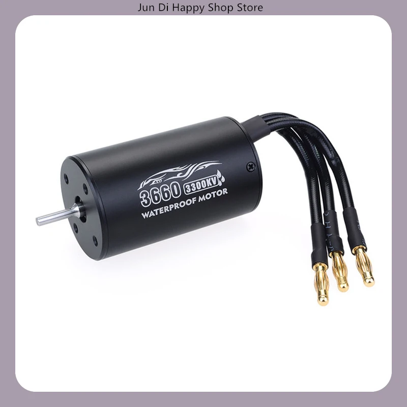 محرك بدون فرشاة 2600 كيلو فولت + 60 أمبير بدون فرش Esc مقاوم للماء مجموعة كاملة سوداء قطع غيار لسيارة 1/10 Rc