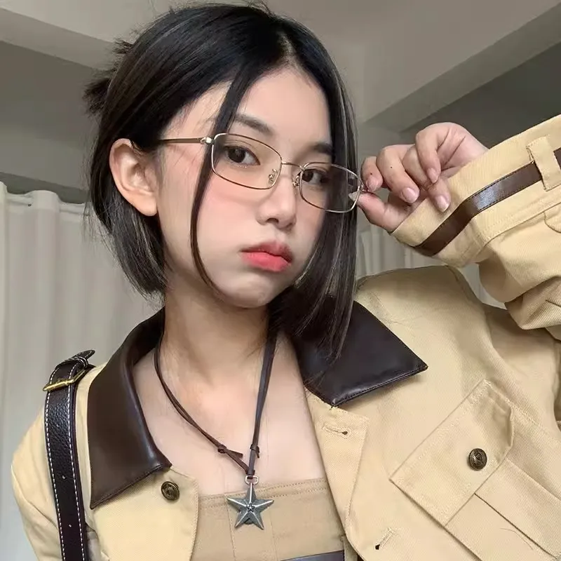 Y2k Millennium Maillard Vintage elegante Golddraht schmale Brille Premium fühlen sich leicht Luxus Anti-Blaulicht Strahlung dünnen Rahmen – Detail 8