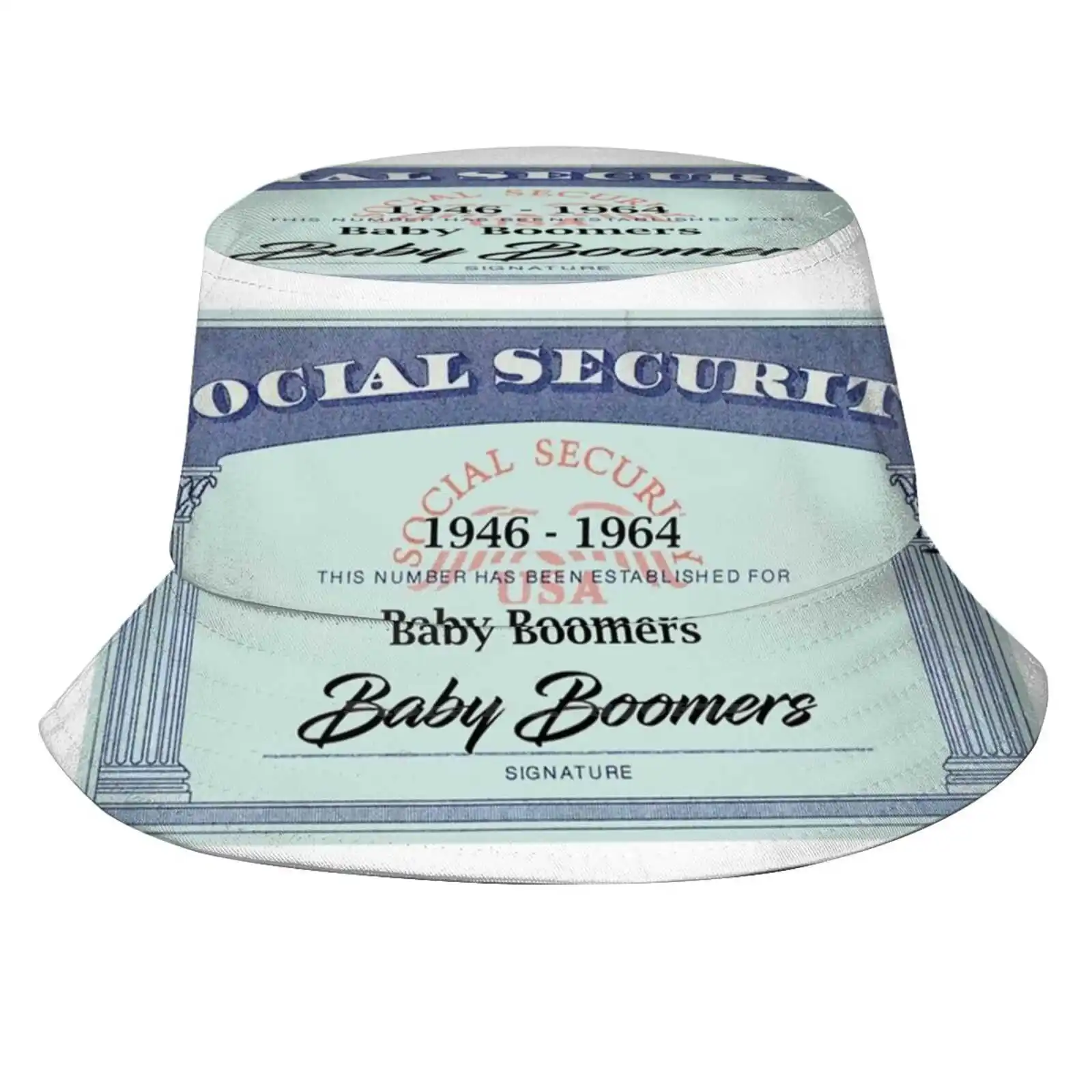 Baby Boomers Bucket Hat Beach Tourism Hats Breathable Sun Cap Social Security