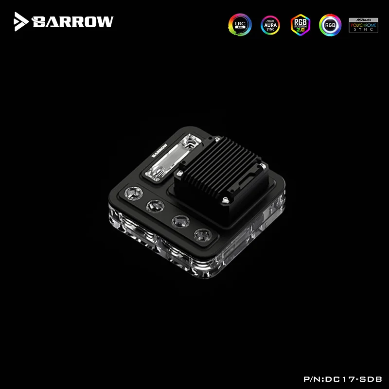 لوحة توزيع أكريليك لتبريد المياه للاستخدام العالمي من بارو لحقيبة الكمبيوتر كومبو 17 وات، فتحة ARGB 5 فولت، 12 سم، DC17-SDB 120