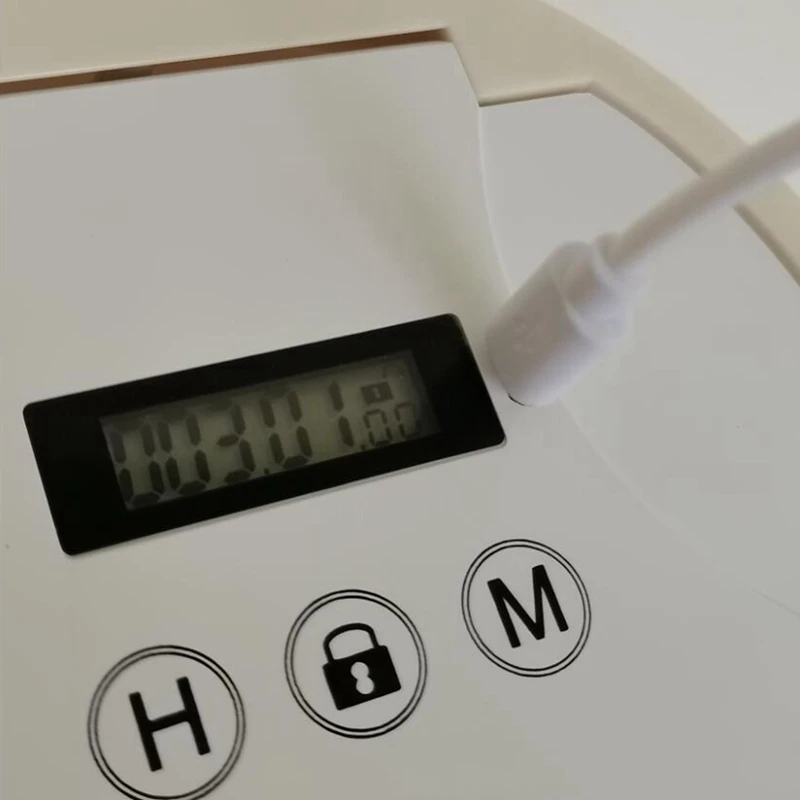 Electronic Time Lock Box Timer Lock Container Lock Box Multi Function Time Lock Box Bin For Toys Mobile Phones (White)