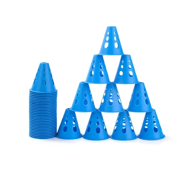 10 PCS Thickened Windproof Roller Stake Marking Training Cones Traffic Control Solution for Football Training and Stadiums