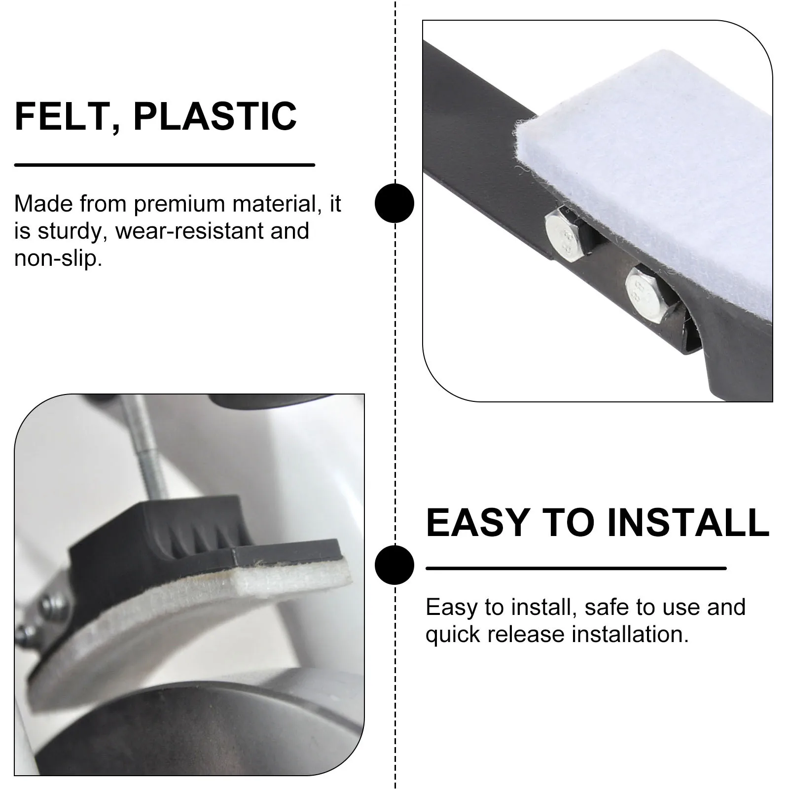 

2Pcs Exercise Bike Brake Blocks Fitness Bike Brake Pads Quick Release Durable Anti-Slip Caliper Pads Fitness Braking Disc