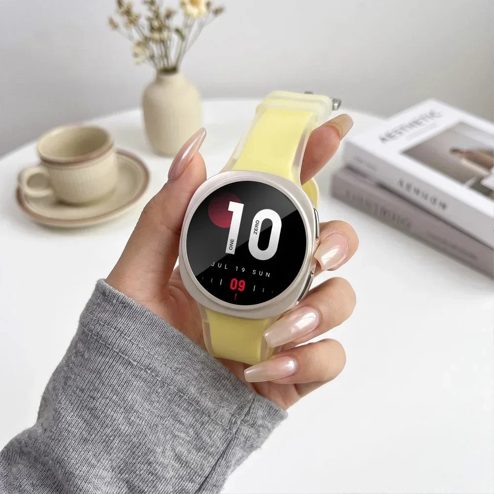 2-in-1-Schutzhülle + Armband für Samsung Galaxy Watch 8 9 40 mm 44 mm, Displayschutz aus Glas/hohler Schutzrahmen, Sport-Silikonarmband für Galaxy Watch 9/8 – Detail 20