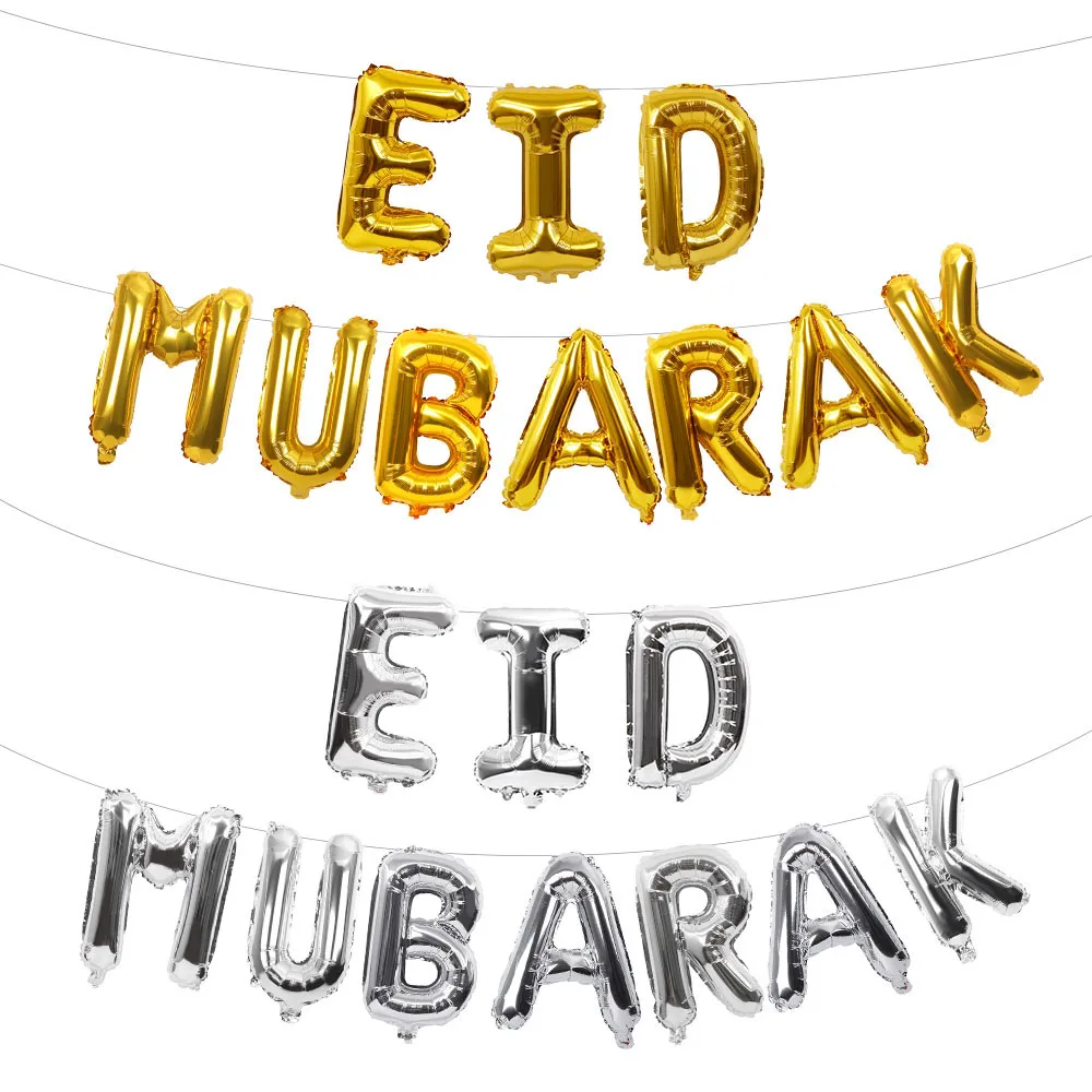 

Eid Mubarak Letter Banner Balloon Ramadan Decoration 2024 Ramadan Kareem Islamic Muslim Party Decor Eid Al Adha Gifts 2025