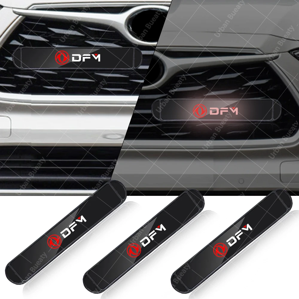 12V Car External Front Grille Trim Emblem Luminous LED Lights Badge For Dongfeng DFM DFL DFMC DFSK U-Vane Succe C37 Rich 6