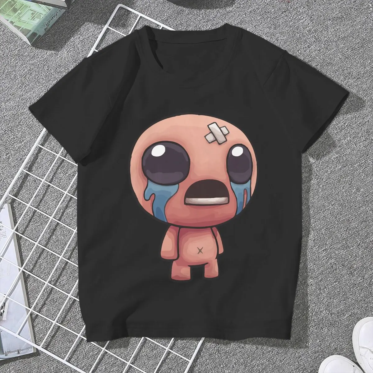 Vintage Hurt T-Shirts Women Crew Neck T Shirts The Binding of Isaac Game Short Sleeve Tee Shirt Gift Idea Tops