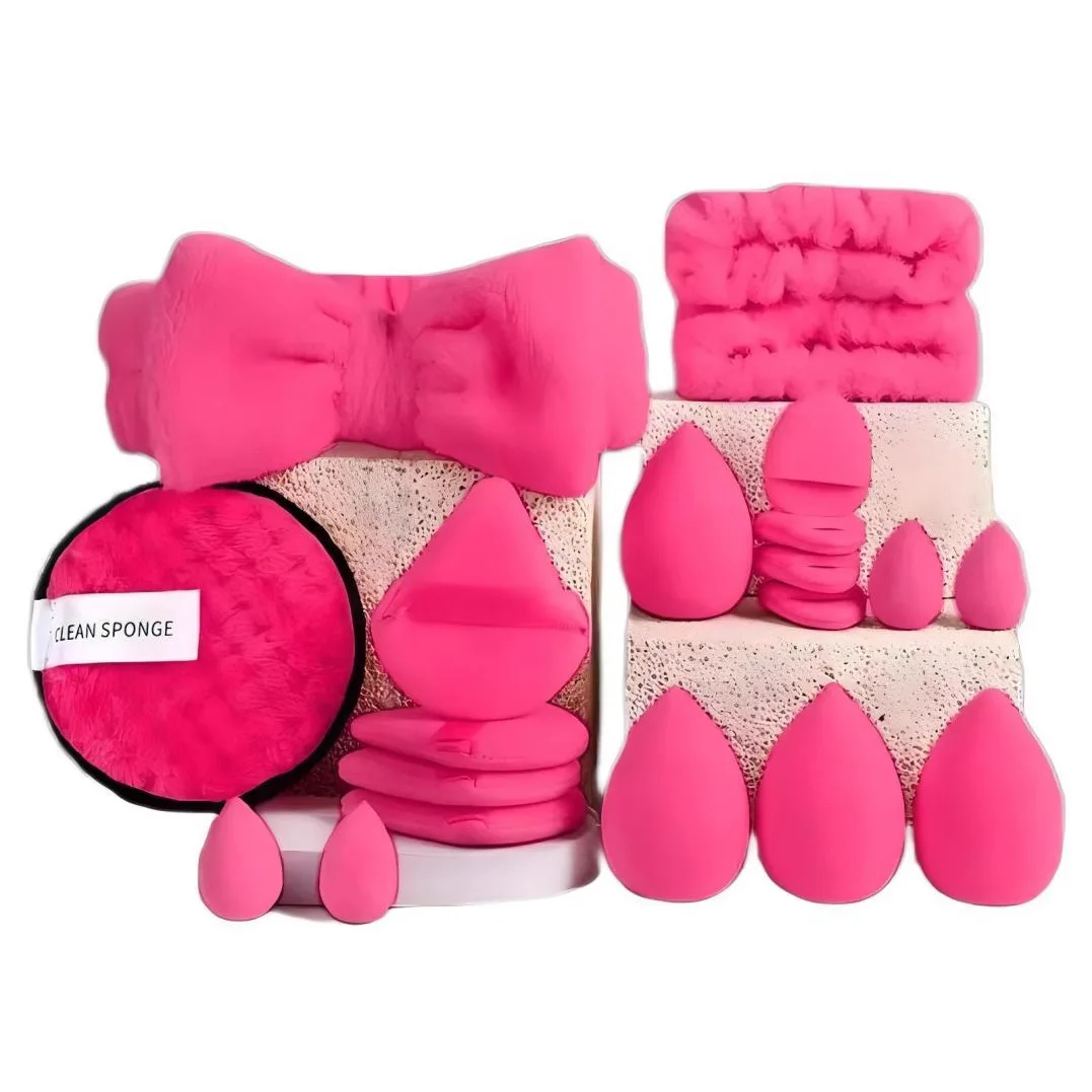 تحقيق لمسة نهائية لا تشوبه شائبة: مجموعة إسفنجة مكياج، خلاطات ناعمة متعددة الأشكال لكريم الأساس والمسحوق (قطرة دمعة، مسطحة، الساعة الرملية)