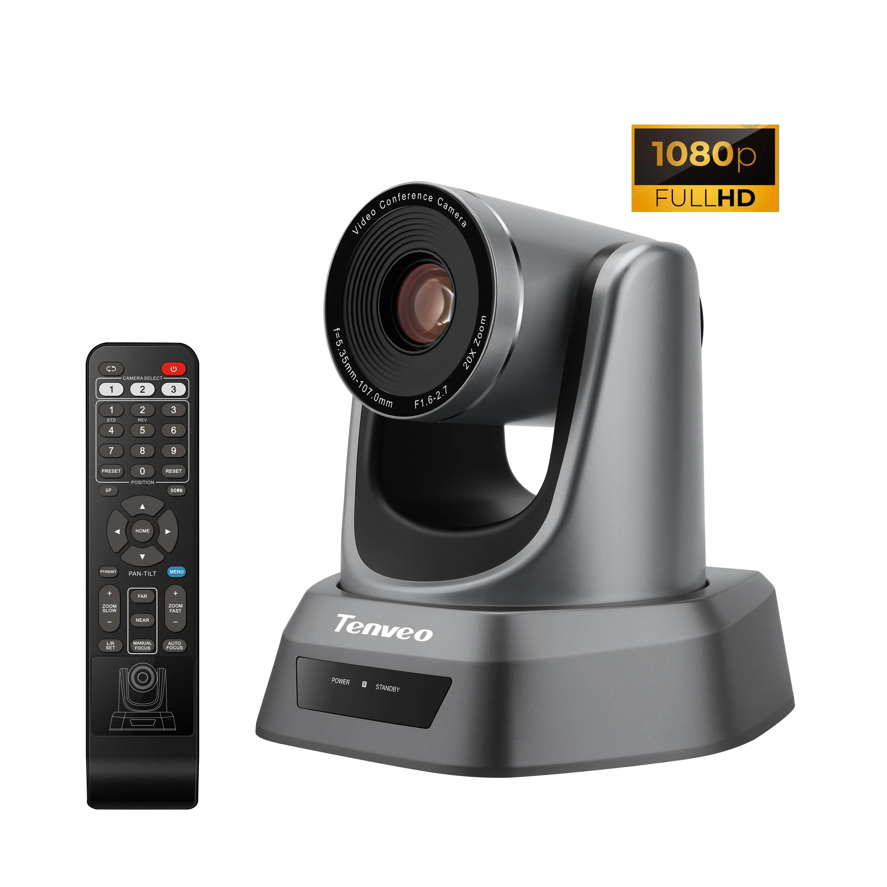 TEVO-NV20A 20X Optical Zoom 1/2.9 CMOS Sensor Conference PTZ Camera With F=5.35-107.0mm Lens 1080P USB//SDI Outputs