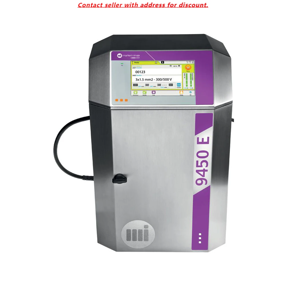 

CIJ Markem Imaje 9450 E Inkjet Printer 1.1g IP66 Designed For Extruded Products Coding For Pipe, Cable, Tube Wire