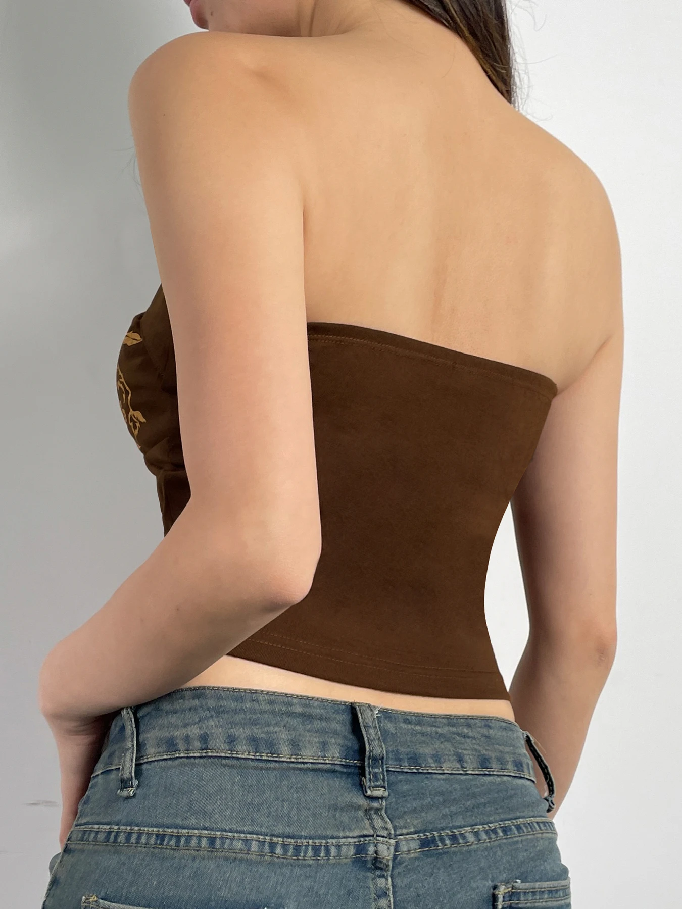 IAMSURE Vintage Hollow Out Tube Top Sexy Slim Bandage Slash Neck Sleeveless Crop Tops Women 2024 Summer Fashion Streetwear Lady