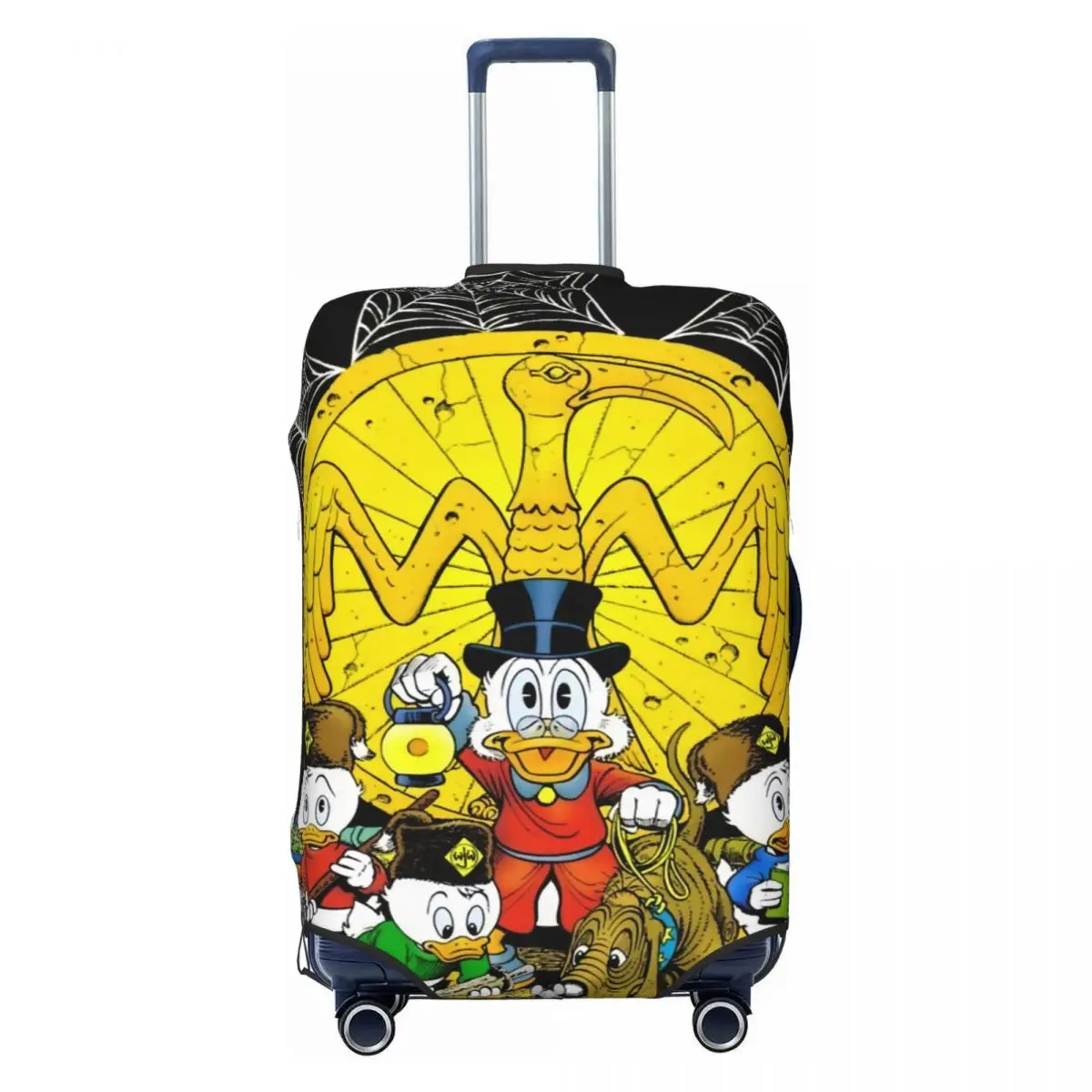 

Custom Scrooge McDuck Donald Duck Luggage Cover Protector Washable Travel Suitcase Covers