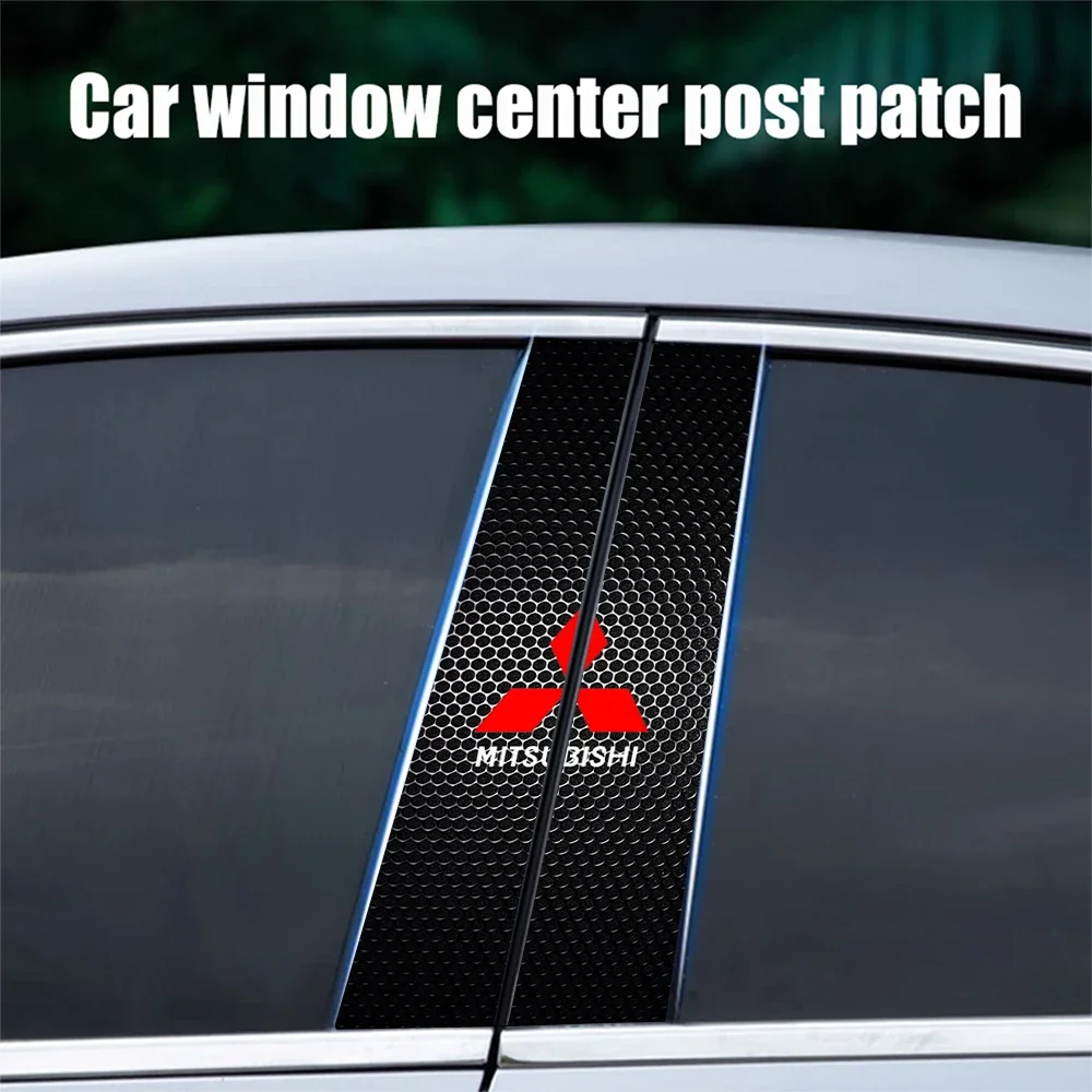 

Car B Pillar Trim Sticker for Mitsubishi Compatible with All Models Pajero Outlander Lancer Gloss Black Door Decorative Decal Ac