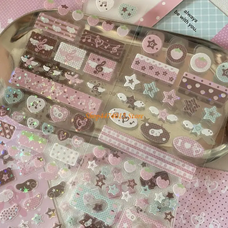 K1AA Creative Art Sticker Sparkling Stickling Adjective Decorative Sticker для скрапбукинга Журнал Телефон Кейс Кейс Art Craft