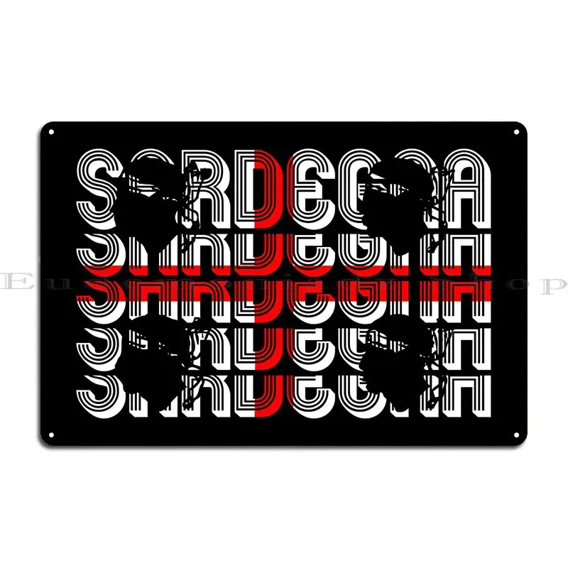 Sardinia Flag Sardegna Metal Plaque Mural Print Bar Printing Designing Tin Sign Poster