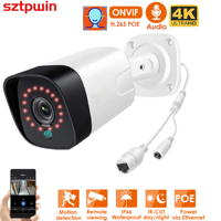 8MP 4K POE IP Camera ONVIF H.265 Audio Record CCTV Face Detection 5MP Waterproof IP66 Outdoor Security Video Surveillance XMEYE