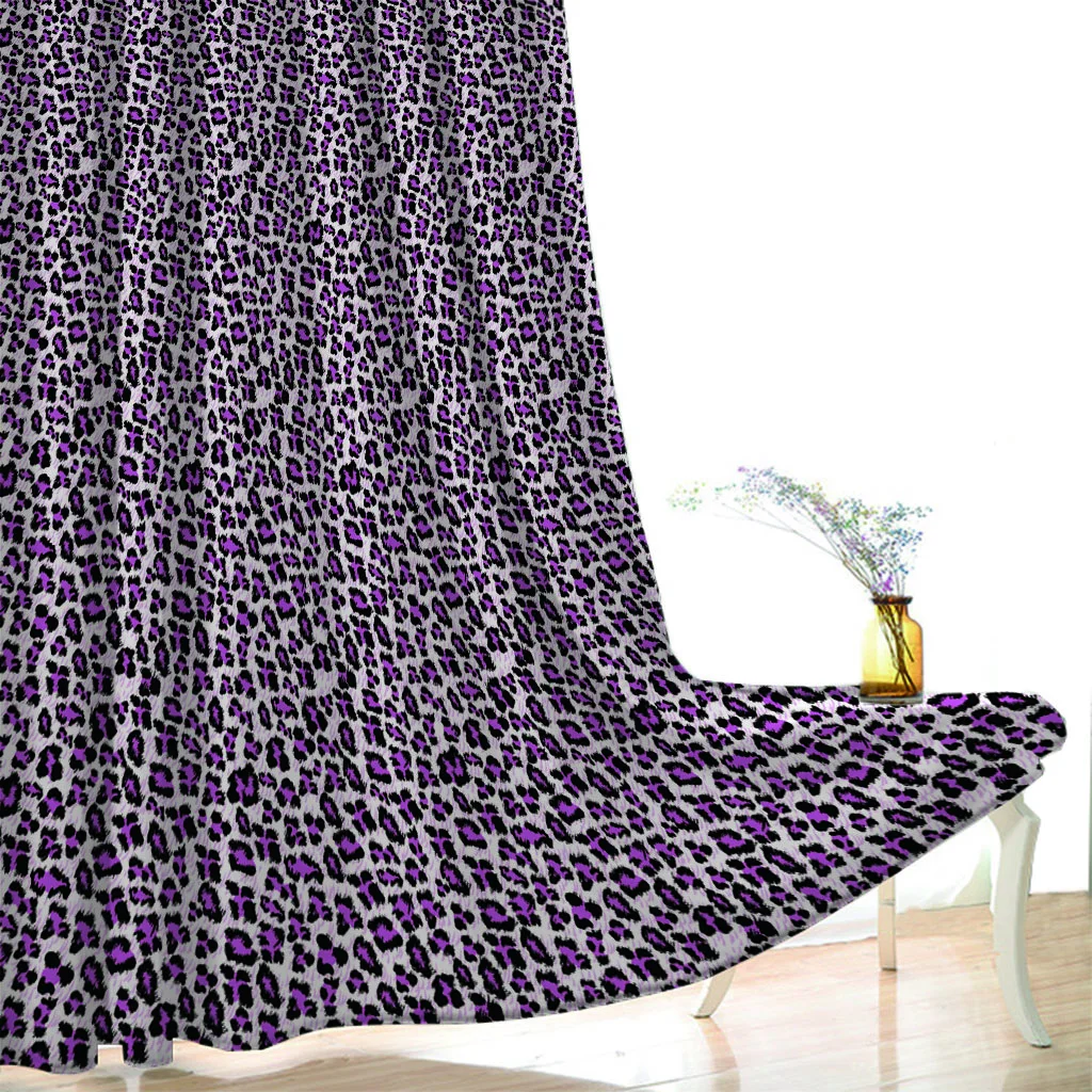 Custom purple tiger pattern curtains 3D Blackout Curtains For Living room Bedding room Drapes Cotinas para sala