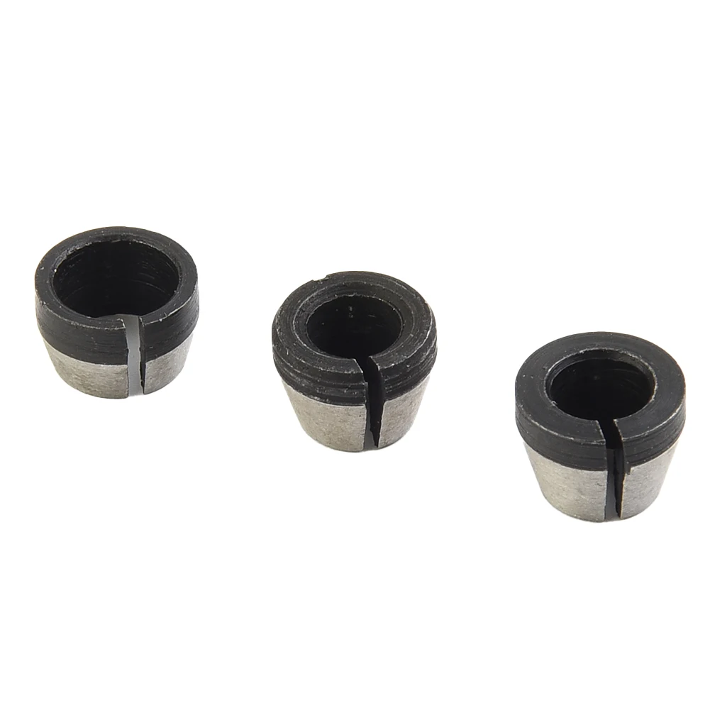 3pcs/set 6mm 8mm 6.35mm Milling Cutter Collet Adapter Engraving Trimming Machine Chucks Trimmer Router Bit Accessories Tool