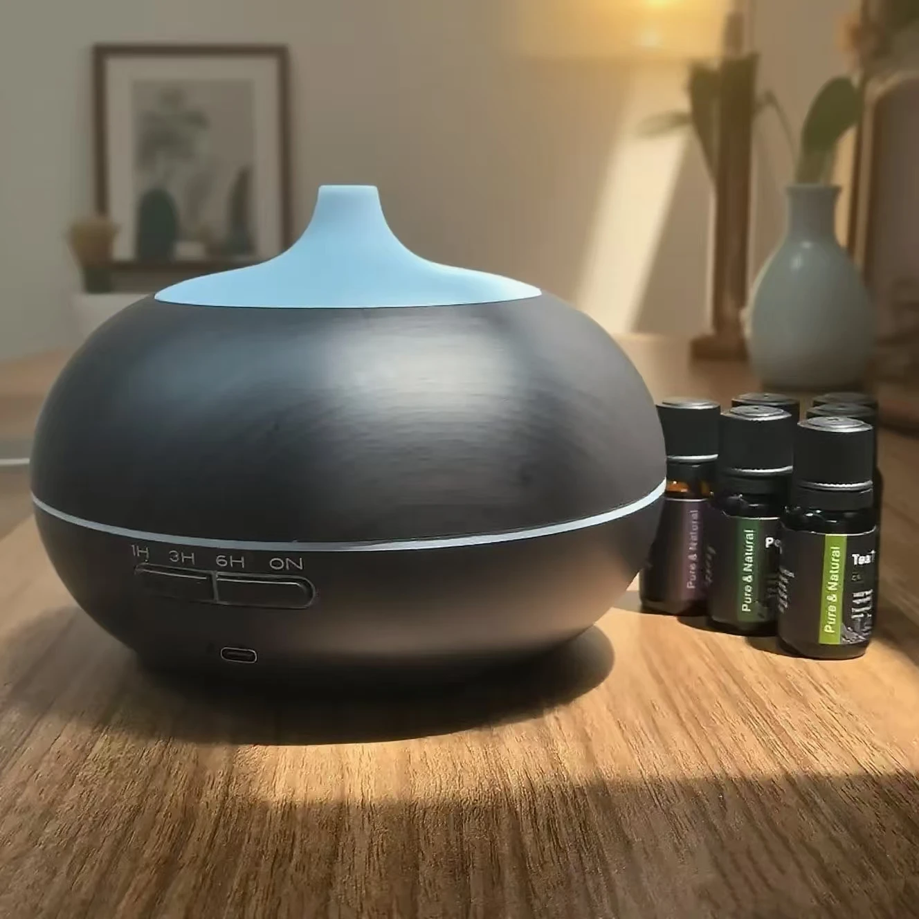 موزع روائح الزيوت العطرية بالموجات فوق الصوتية سعة 550 مل: عطر ومرطب 2 في 1 مع إيقاف تلقائي + 4 مؤقتات - مثالي لغرفة النوم المنزلية #3