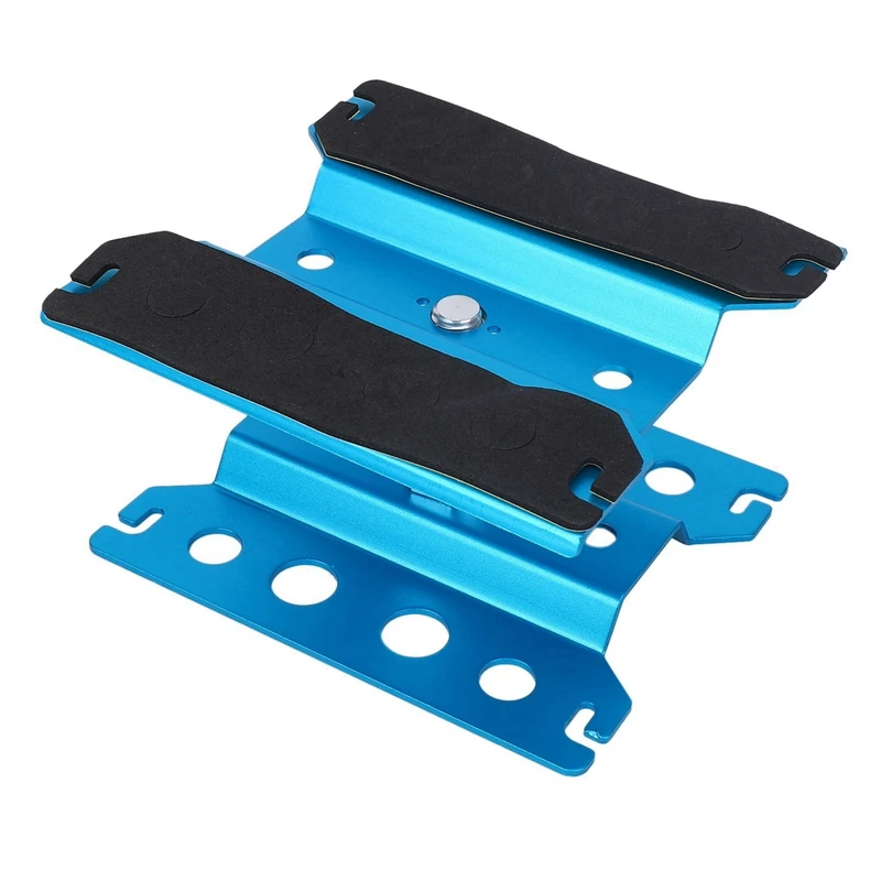 【フラッシュセール】3X メタル RC カー ワークステーション ワークスタンド修理 360 度回転 1/8 1/10 1/12 1/16 スケールモデル用、ブルー