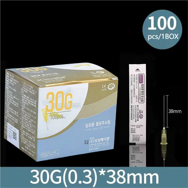 High 33G 4MM 29G 13MM 27G 38MM 30G 4mm/13mm Pain less Small Need le Korean Facial Beauty Needl es Eyelid Tools