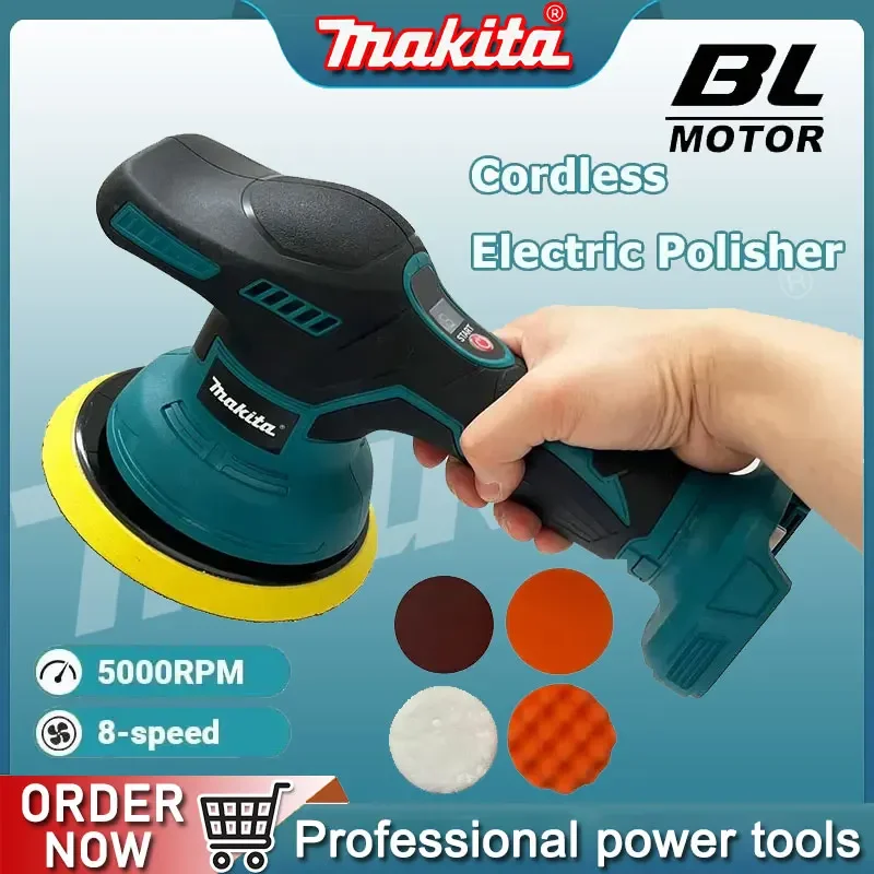 

Makita 8 Gears Digital Display Cordless Polisher Electric Polisher Car Waxing Polishing Machine Power Tools For 18v Battery