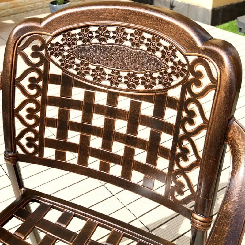 Outdoor cast aluminum tables and chairs outdoor courtyard garden open-air villa balcony wrought iron leisure waterproof drying