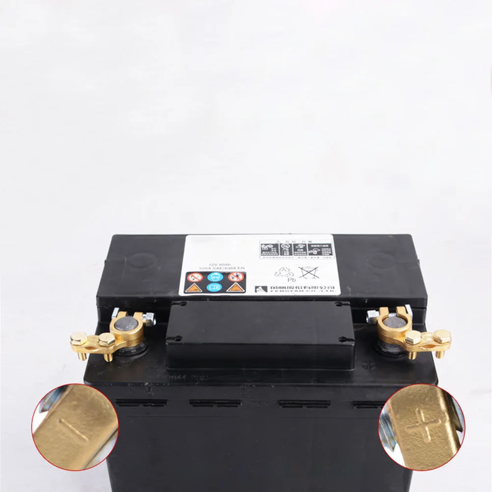 

1Pair Terminal Set Pure Brass Connectors Suitable for Standard Car Batteries Positive Negative Pole Clamps Heavy Duty