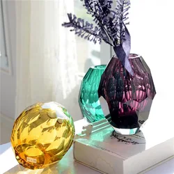 Crystal Vase for Home Decoration, Tabletop Ornaments, European Fashion, Luxury