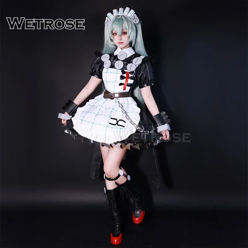 �� Wetroseeton In Stock Corin Wickes Cosplay Costume Battle Maid Zzz Zenless Zone Zero Кориа рекEating Full Set Wig Halloween Xm