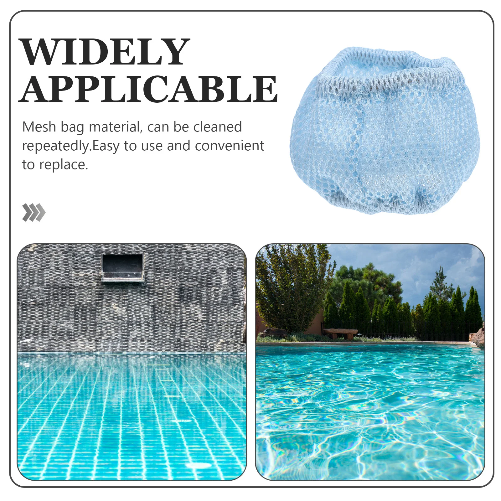 

Swimming Pool Filter Bag Durable Washable Mesh Pump Accessory Easy Install Replace Long Lifespan Barrier Pouch