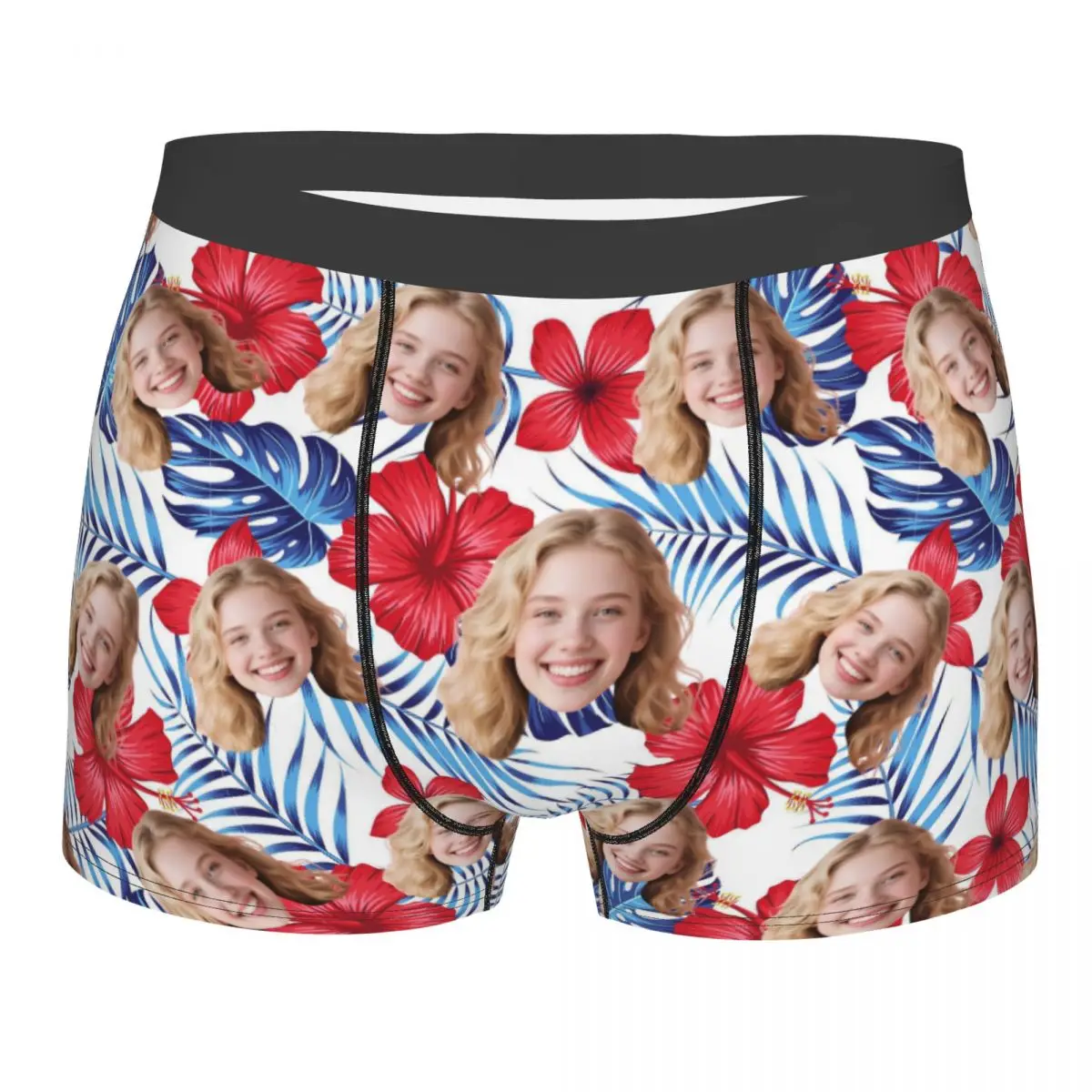 

Personalized Custom Face Photo Underwear Men Stretch Boxer Briefs Shorts Panties Underpants For Husband Valentine's Day Gift