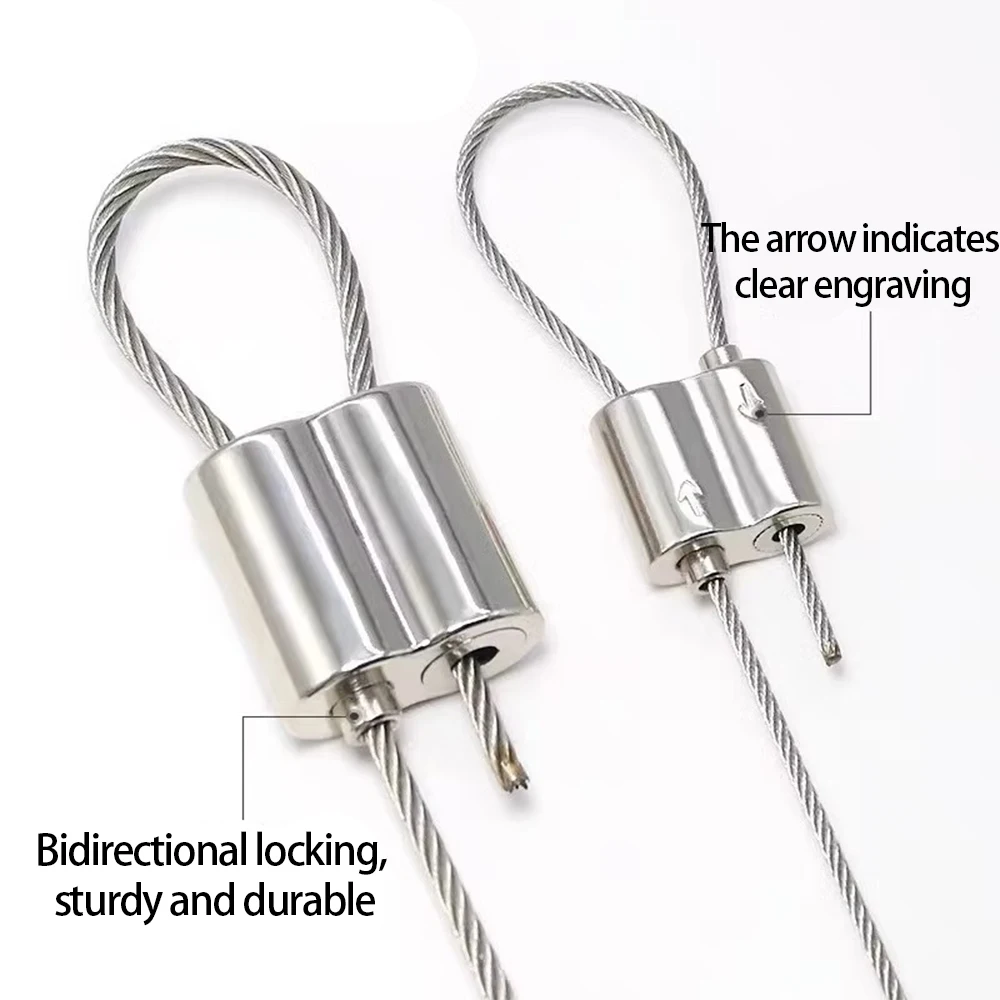 2/10PCS Adjustable Bidirectional Steel Wire Rope Clamp Cable Clip for Lifting Appliance Suspension Hardware Accessories
