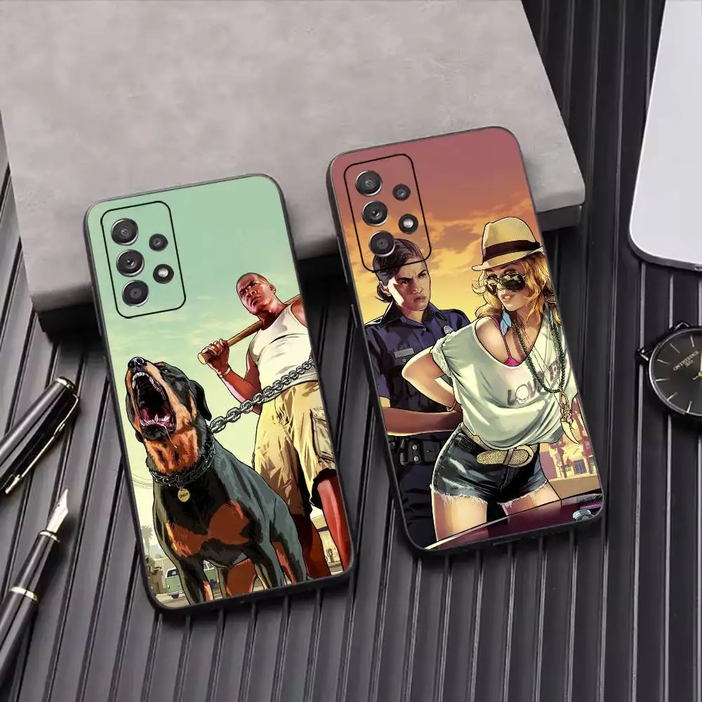 Game G-GTA6 S-San Andreas Cool Phone Case For Samsung S25,S24,S21,S22,S23,S30,Ultra,S20,Plus,Fe,Soft Silicone Black Cover