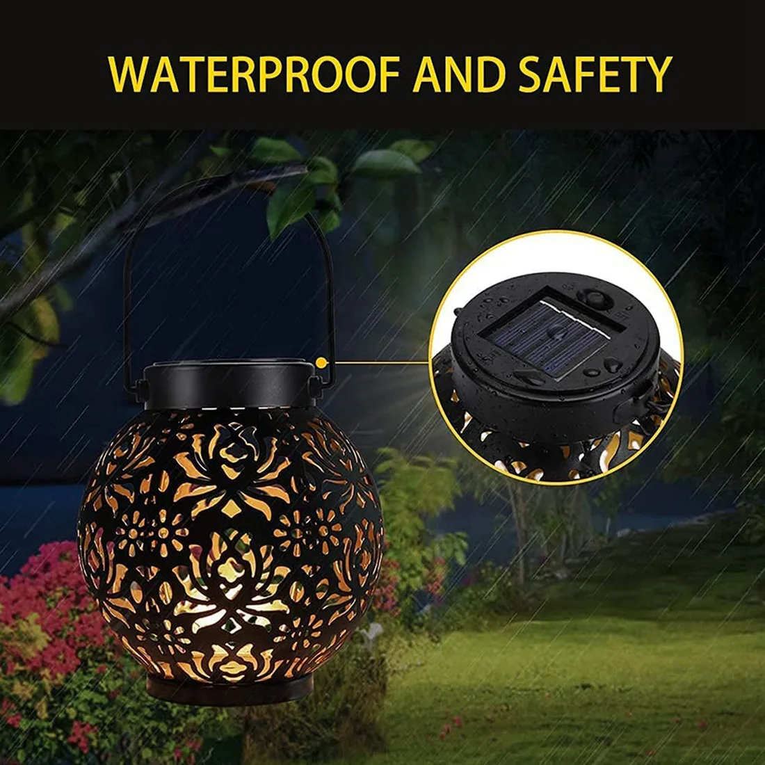 ABWZ-2 Pack Solar Lights Replacement Top For Lanterns, Waterproof Round Solar Lanterns Replacement Accessories
