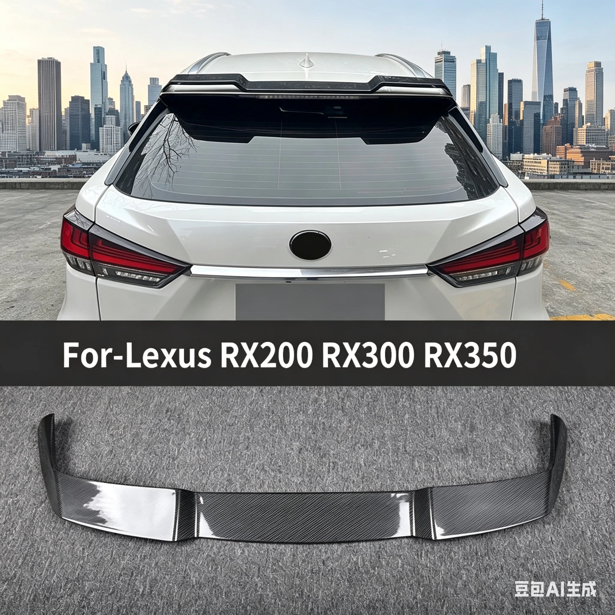 Car trunk lid spoiler top spoiler carbon fiber rear wing suitable for Lexus RX200 RX300 RX350 2016-2022