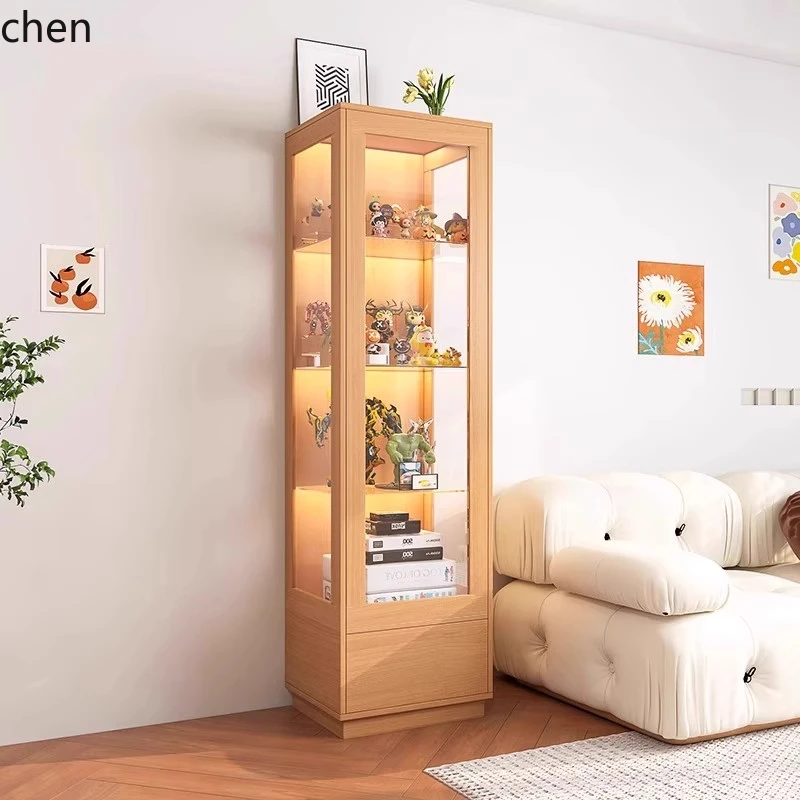 

YXY living room figure display cabinet combination glass door bookcase integrated floor storage